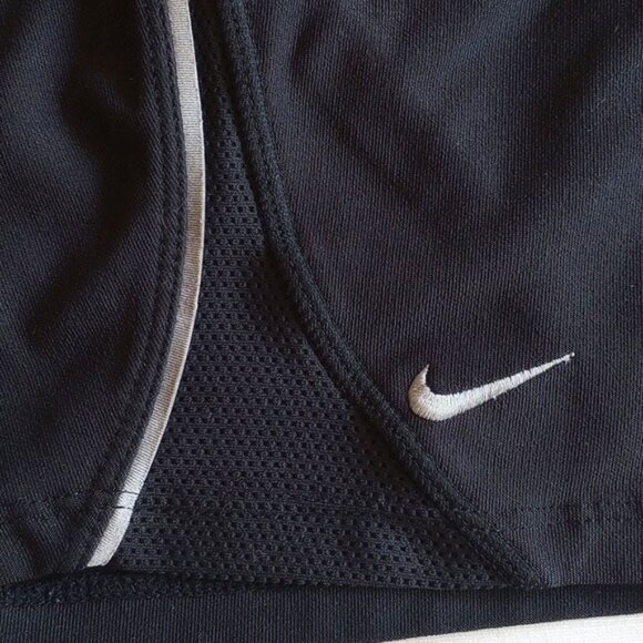 Nike Women's Bike Shorts 12" L Black Mesh Silver/Gray Trim - 50off3 - Picture 11 of 11